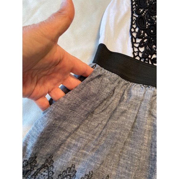 Anthropologie Staring at Stars Midi Lace Boho Dress Y2k Cottagecore Size 5 - Picture 10 of 12